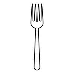 fork icon over white background vector illustration
