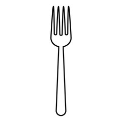 fork icon over white background vector illustration