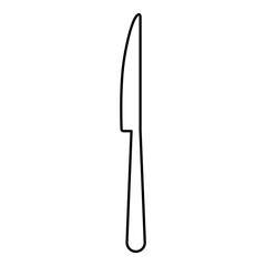 knife icon over white background vector illustration