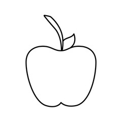 apple fruit icon over white background vector illustration