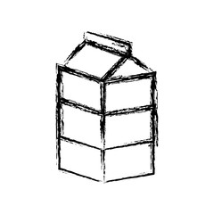 milk box icon over white background vector illustration