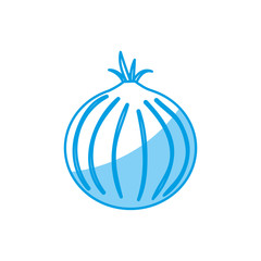 onion vegetable icon over white background vector illustration