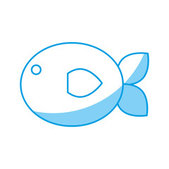 fish icon over white background vector illustration