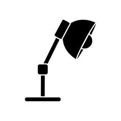 desk lamp icon over white background vector illustration