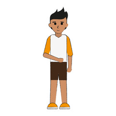 young happy man in casual outfit icon image