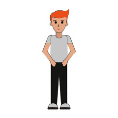 young happy man in casual outfit icon image