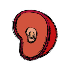 ham icon over white background colorful design vector illustration