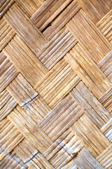 a wall build on wicker bamboo