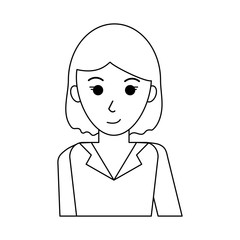 happy woman dressed in professional outfit icon image