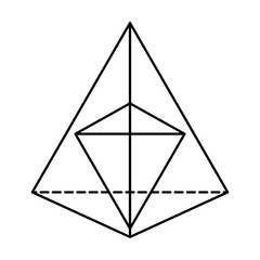symmetrical figure icon over white background vector illustration