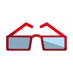 square frame glasses icon image vector illustration design 
