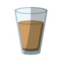 coffee beverage in glass cup  icon image vector illustration design 