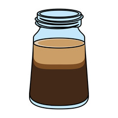 coffee beverage in glass cup  icon image vector illustration design 