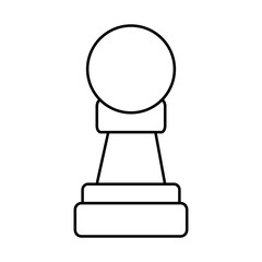 pawn chess piece icon image vector illustration design 