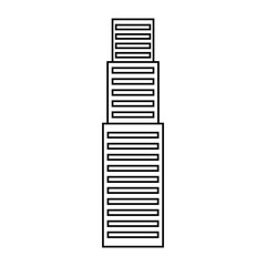city building icon over white background vector illustration