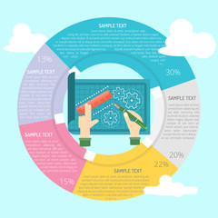 Obraz premium Blueprint Infographic