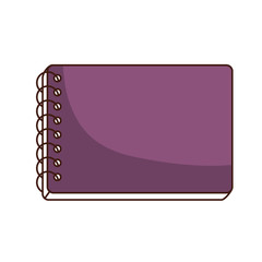 notebook icon over white background colorful design vector illustration