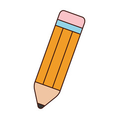 pencil icon over white background colorful design vector illustration