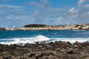 Coast town of Sao Rogue on the island of Sao Miguel