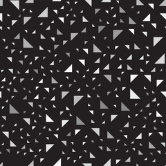 Gray and black right triangle pattern. Seamless vector background