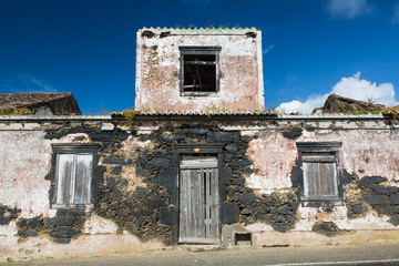 Old abandoned factory in Lagoa on the island of Sao Miguel.