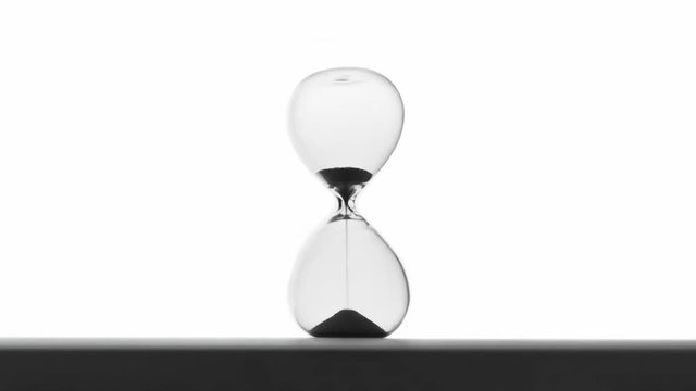 Hourglass backlit, timelapse