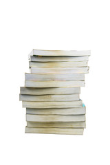 stack of books isolated on white