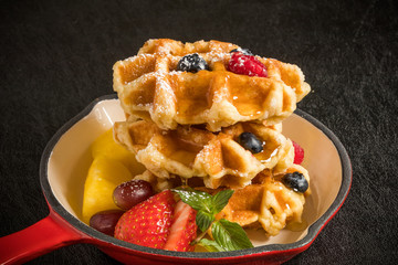 ワッフル　ベルギー料理　Waffle Belgium dish