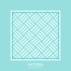 Background pattern stripe seamless vector texture green aqua pastel two tone colors with frame. Wallpaper backdrop diagonal striped abstract retro styled. Graphic design geometric shape. 