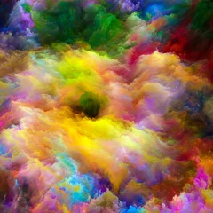 Zelfklevend Fotobehang Mix van kleuren Virtueel canvas berekenen