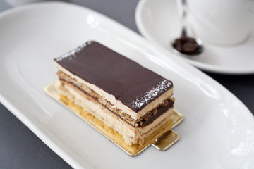 Slice of cake with cream