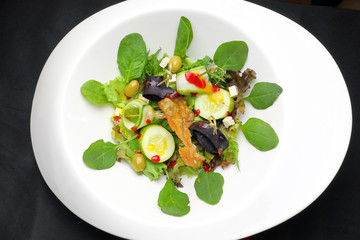 Goat Cheese Green Salad  .