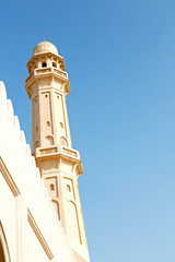 in oman muscat the old mosque minaret and religion in clear sky