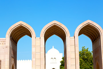 in oman muscat the old mosque minaret and religion in clear sky