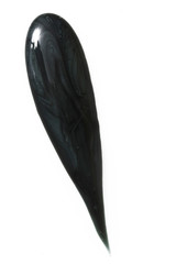 Black liquid on white