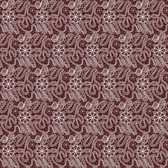 seamless pattern with white flowers
