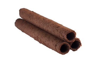 Chocolate egg roll biscuit