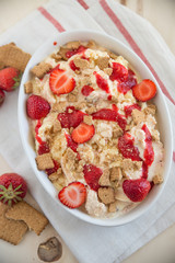 Erdbeer Käsekuchen Eiscreme 