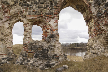 Ruins of Aizkraukle castle, Latvia  