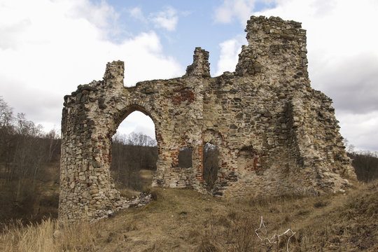 Ruins of Aizkraukle castle, Latvia  