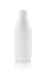 blank packaging white plastic bottle for beverage or healthy product isolated on white background