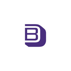 BD letter logo design vector illustration template, B letter logo vector, letter D and B logo vector, creative Letter BD letter logo