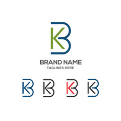 KB letter logo design vector illustration template,K letter logo vector, letter K and B logo vector, creative Letter KB letter logo