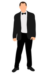 man in suit, business, flat style