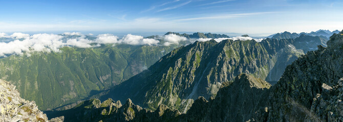 View from the Krivan summit in the Slovak Tatras.