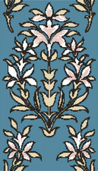 Halftone colorful seamless retro pattern vintage elegant nature garden flower leaf