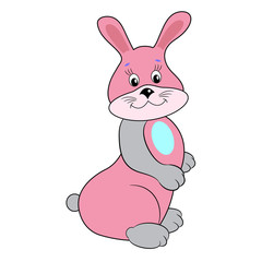 rabbit character cartoon vector pink 