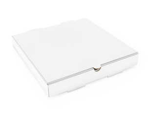White Blank Cardboard Pizza Box for Your Design. 3d Rendering