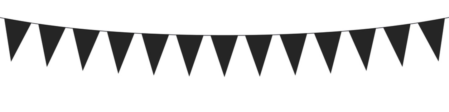 Guirlande, fanions noirs