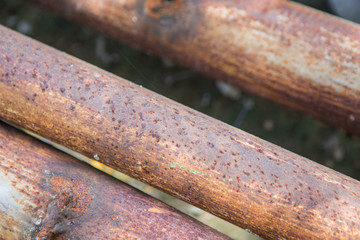 Iron rods on the floor